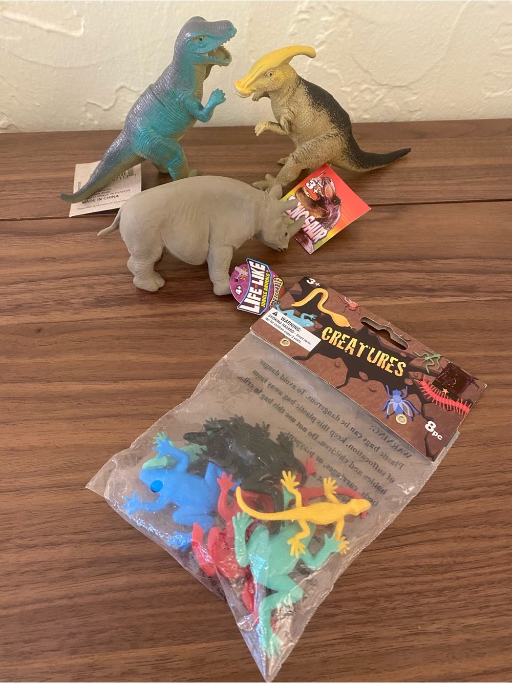 Imperial Dinosaur, Rhino, and Creatures Toy Set